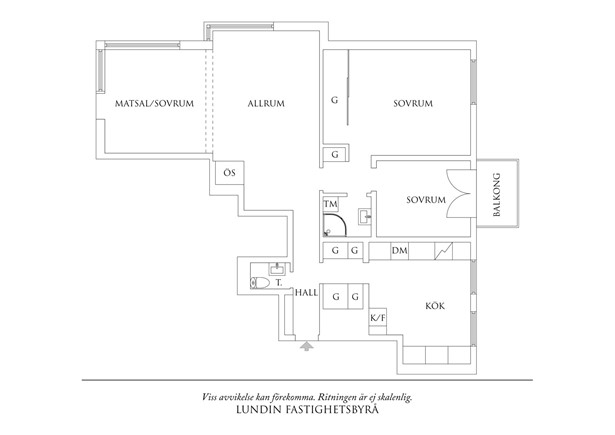Planritning 1 Södra vägen 68A