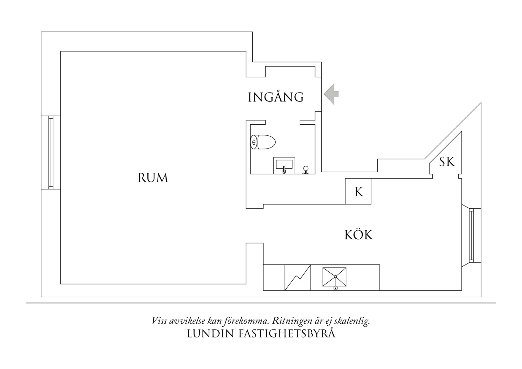 Planritning 1 Kennedygatan 14A