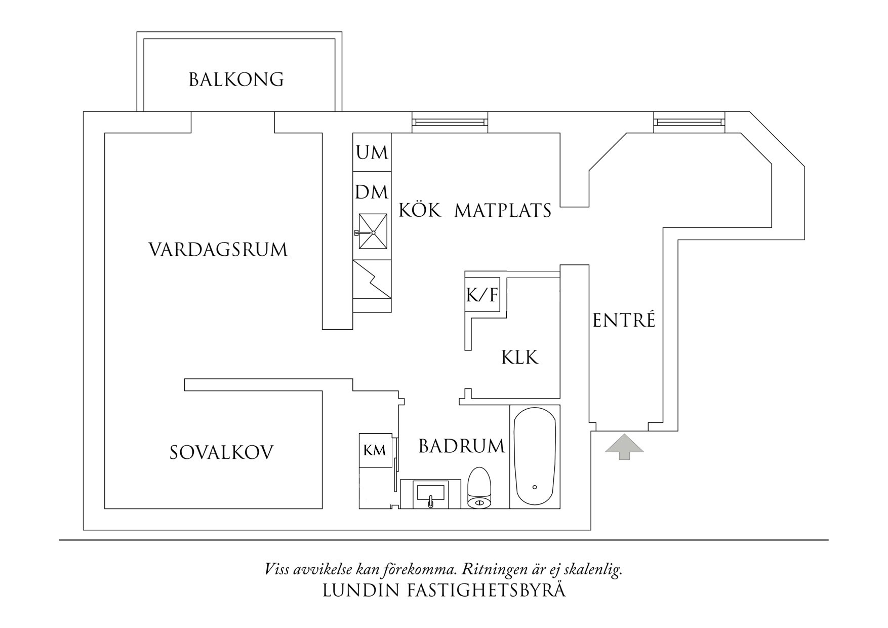 Planritning 1 Karl Gustavsgatan 7B