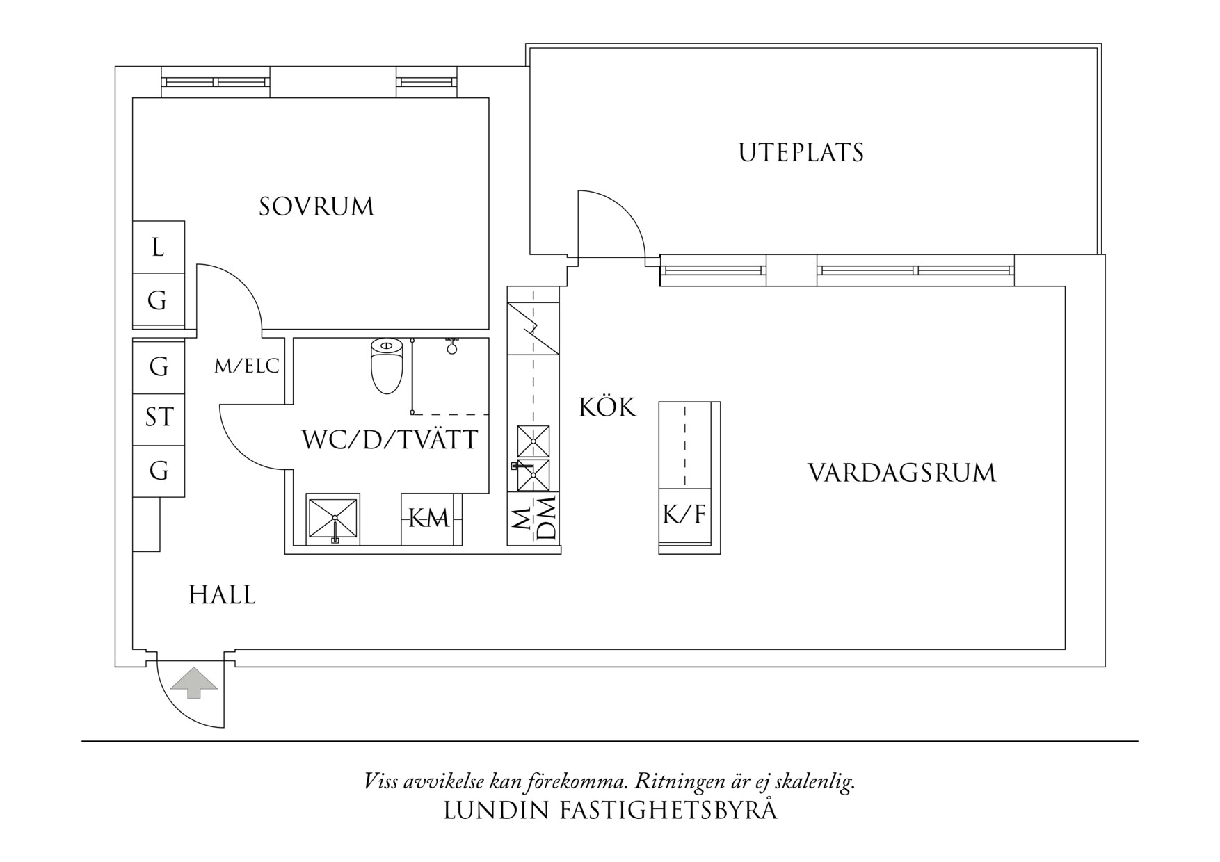 Planritning 1 Långängen 12