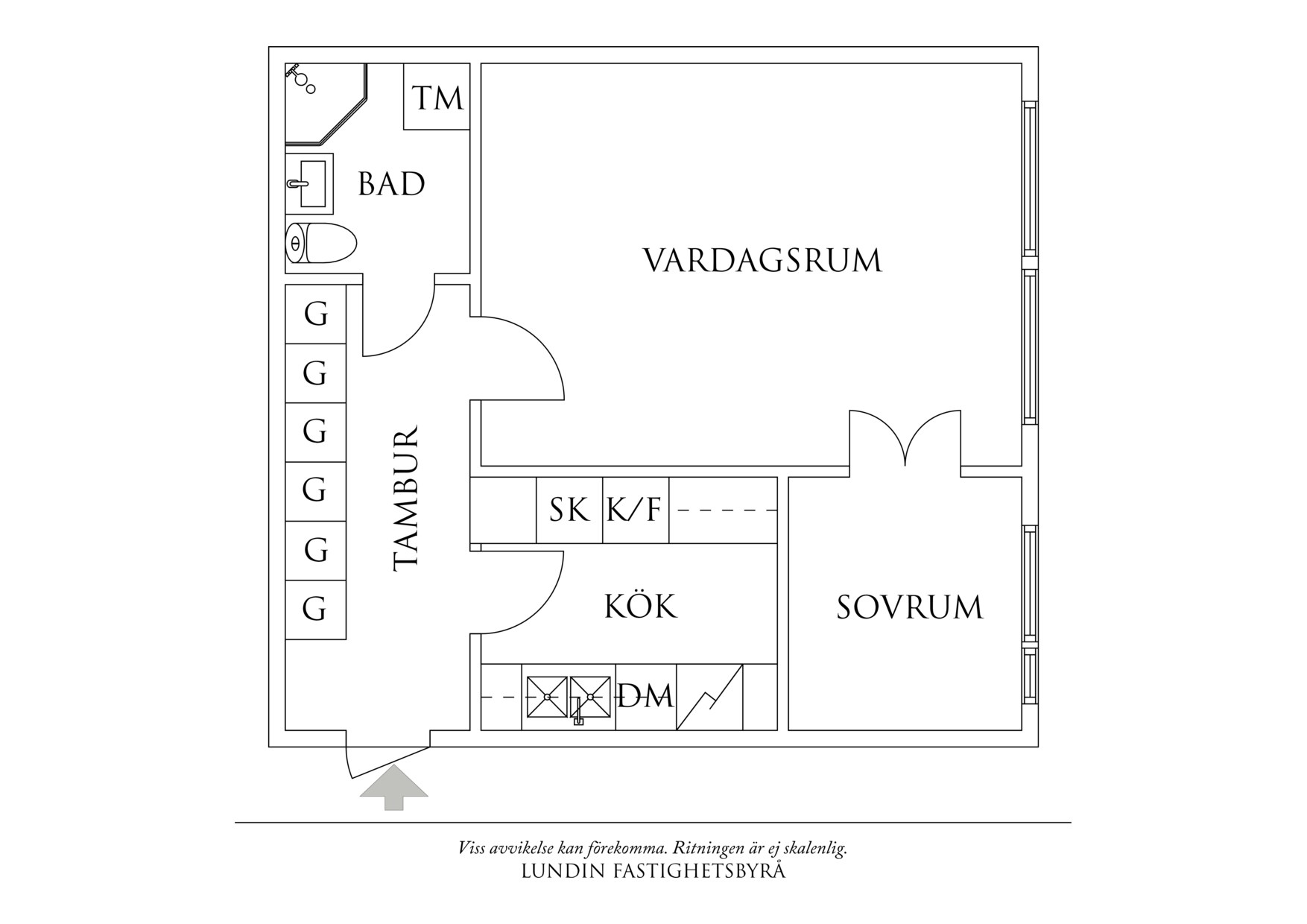 Planritning 1 Masthuggsliden 16