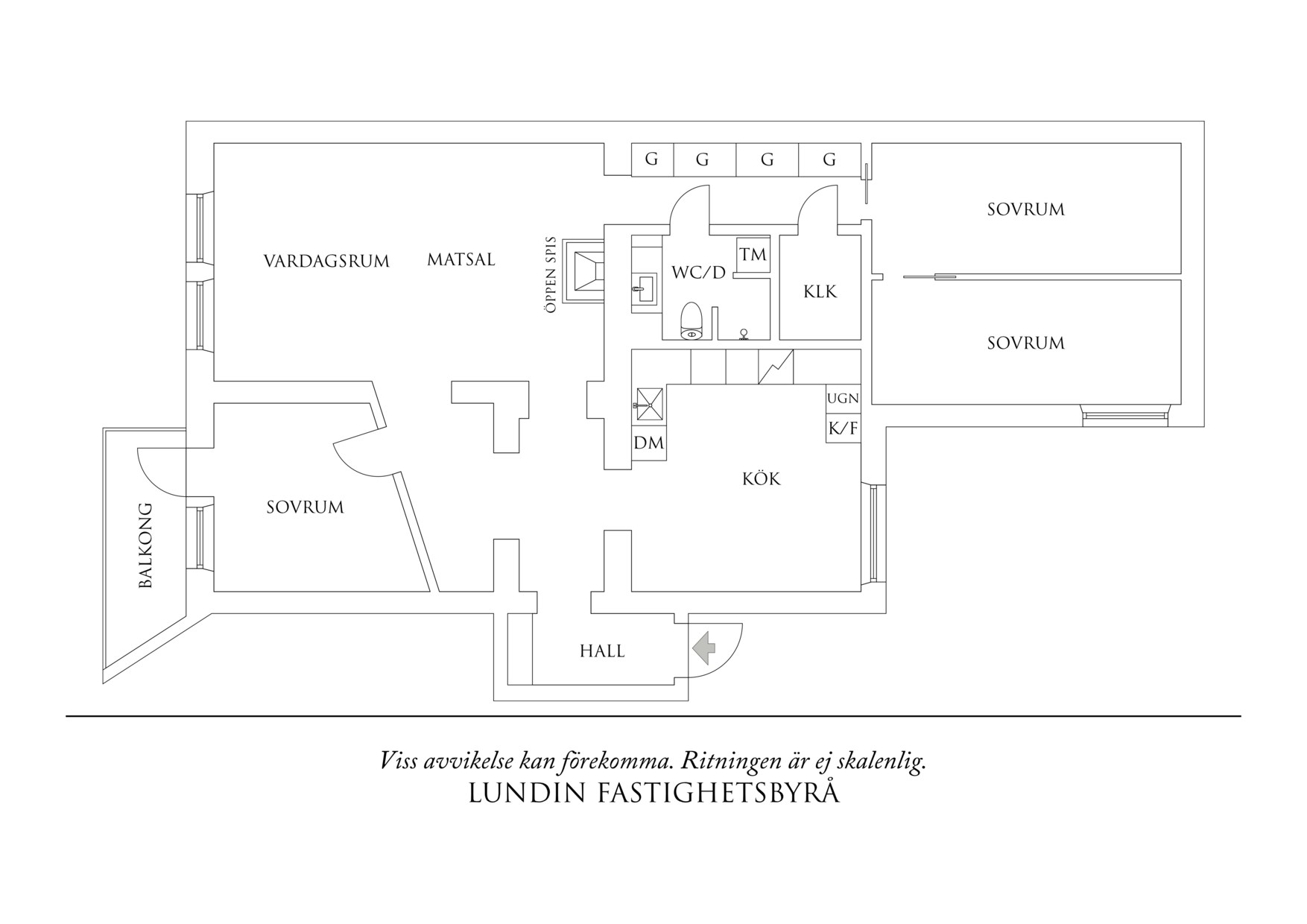 Planritning 1 Friggagatan 13A