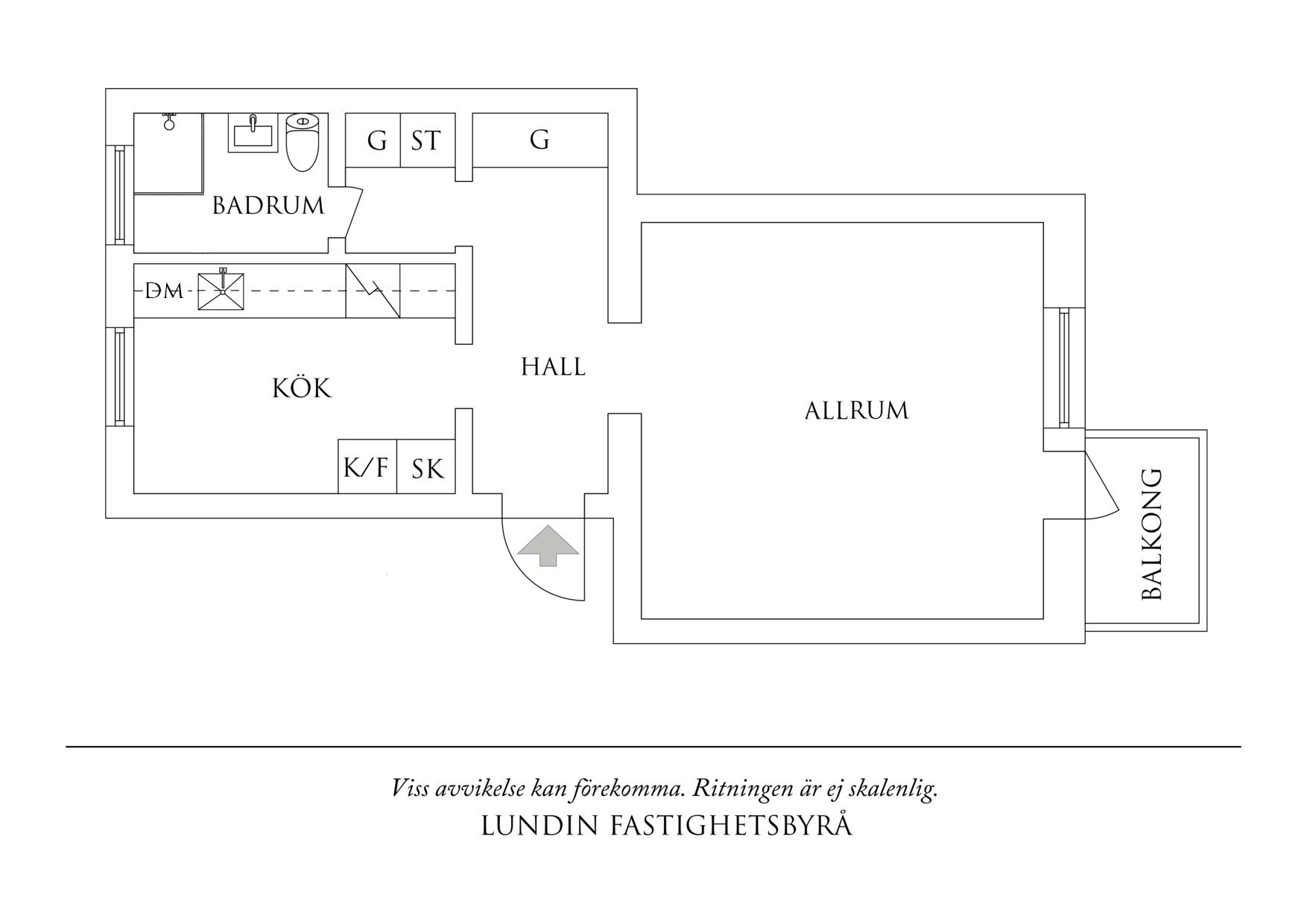 Planritning 1 Lövskogsgatan 6B