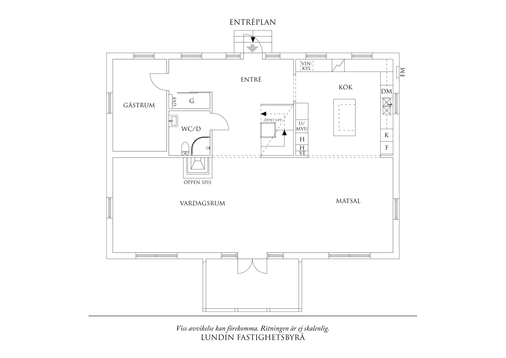 Planritning 1 Norra Breviksvägen 27