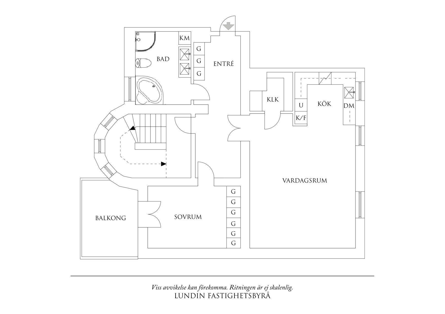 Planritning 1 Karl Gustavsgatan 7A