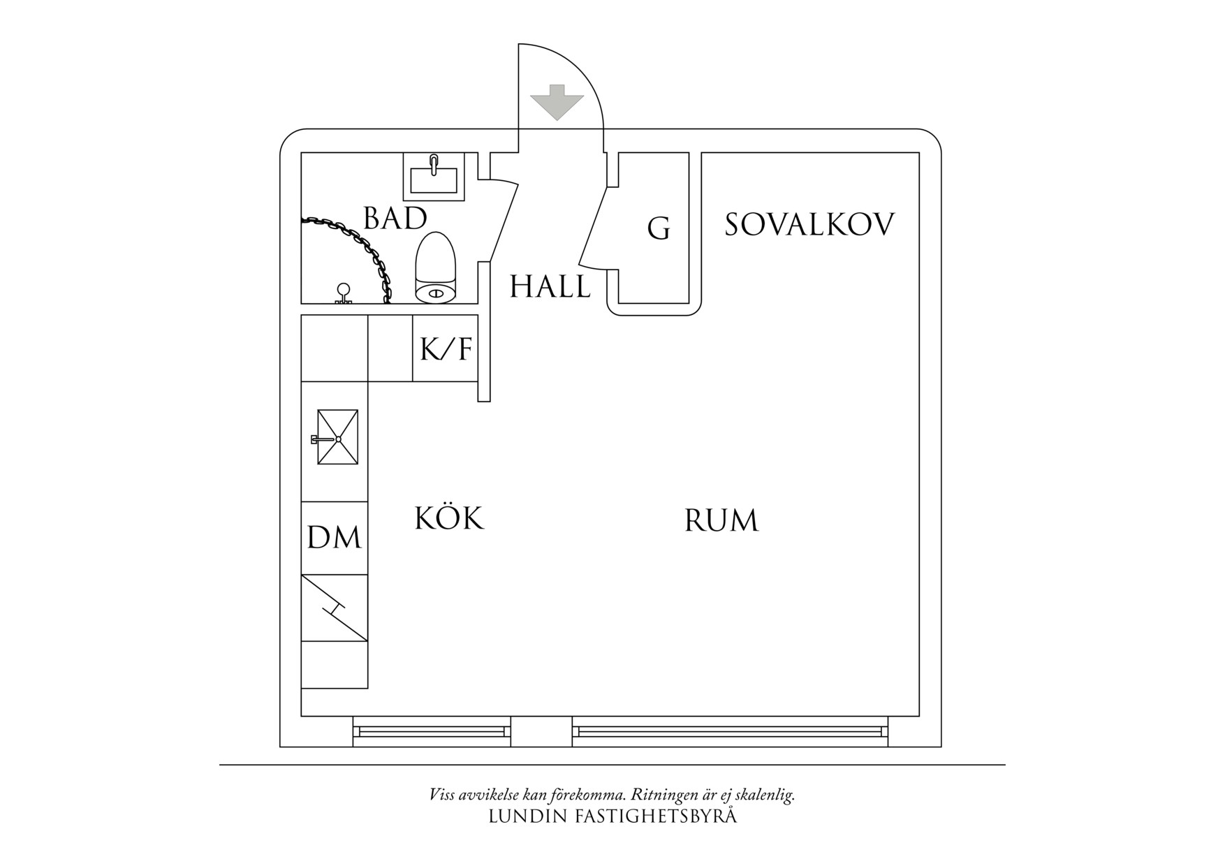 Planritning 1 Gibraltargatan 21C
