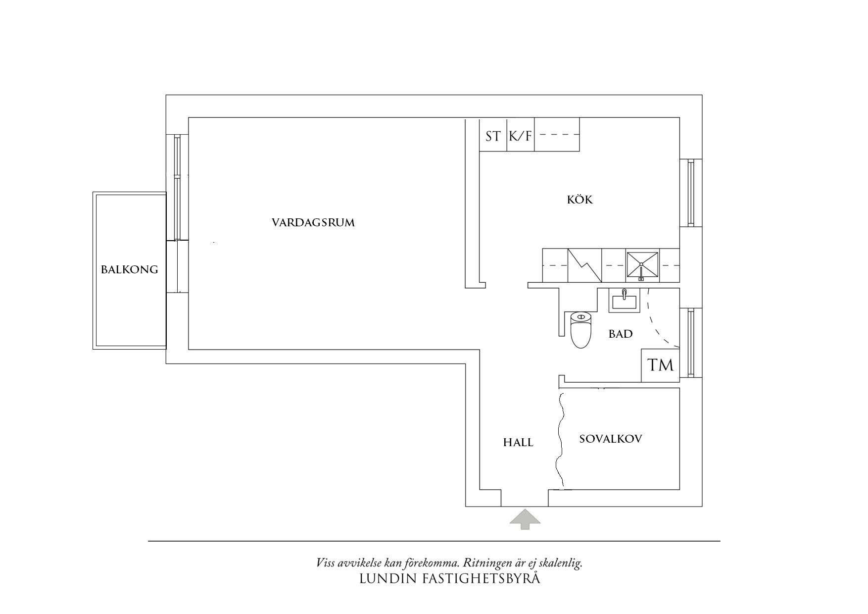 Planritning 1 Bögatan 43D
