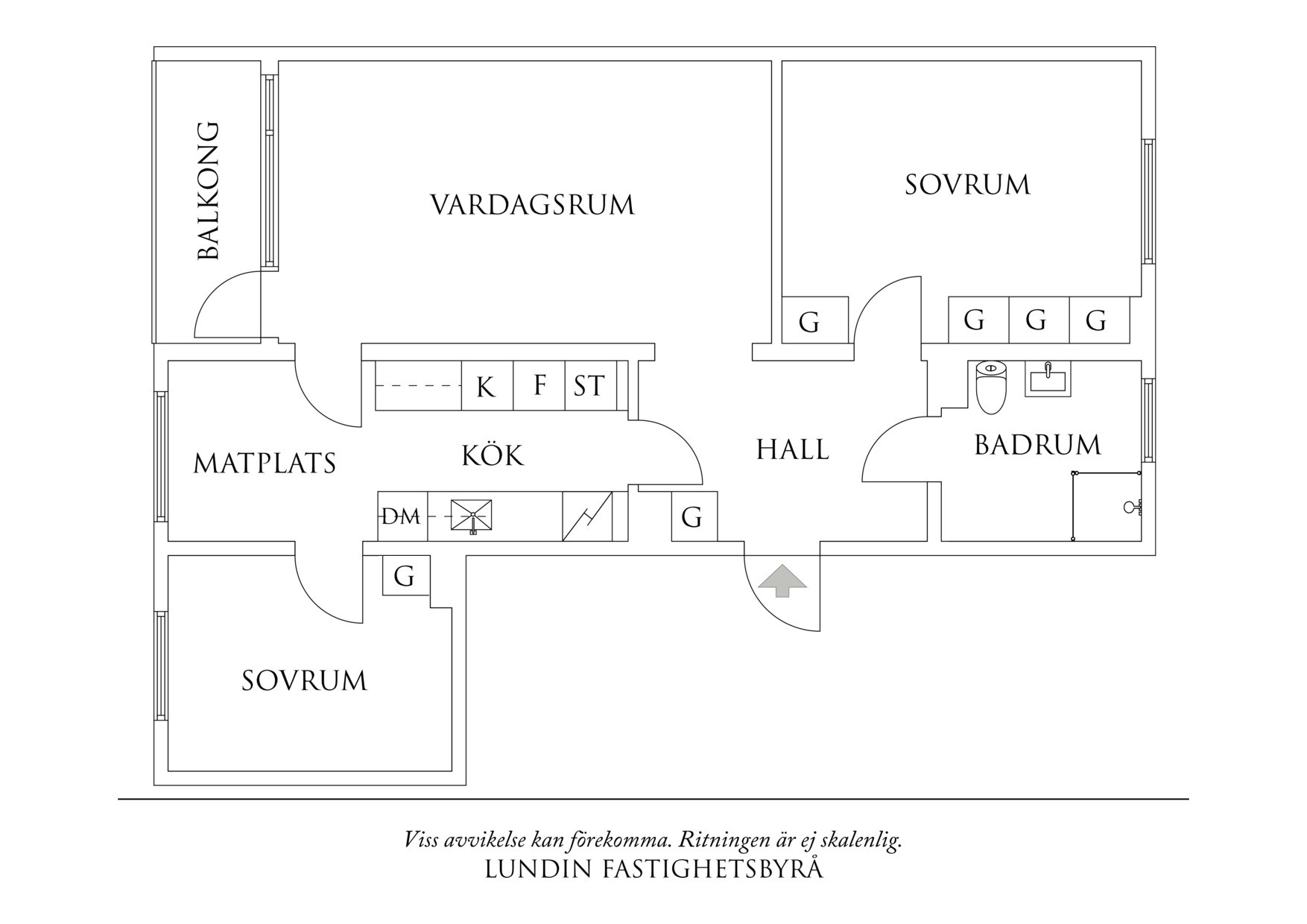 Planritning 1 Lillekärr Norra 96