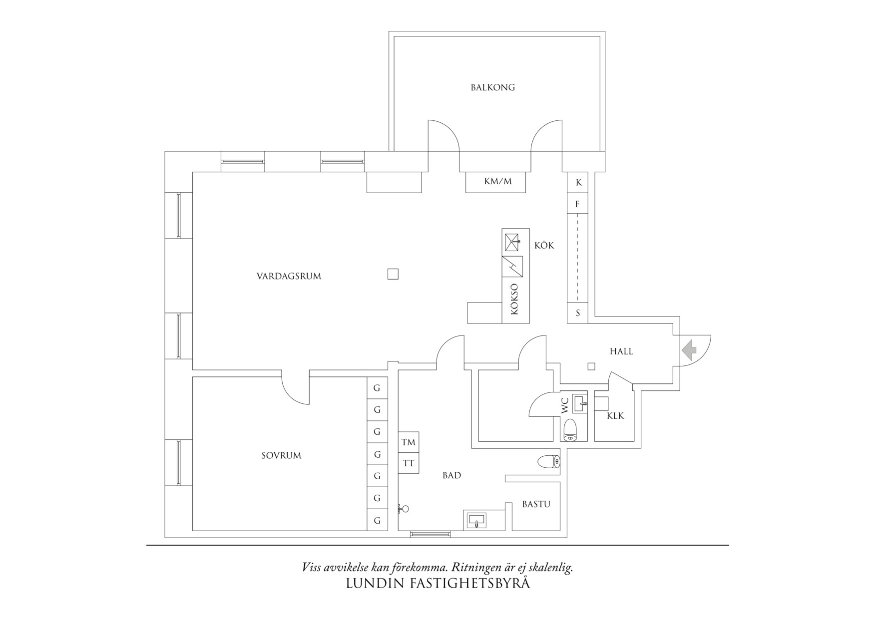 Planritning 1 Klippan 1H