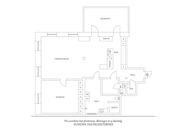 Planritning 1 Klippan 1H