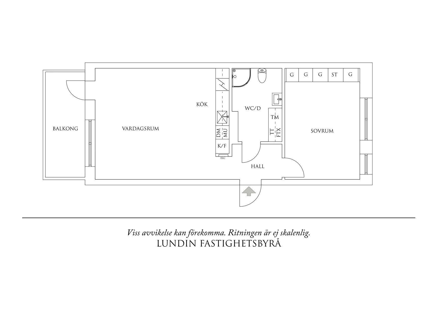 Planritning 1 Gamla Tuvevägen 4A