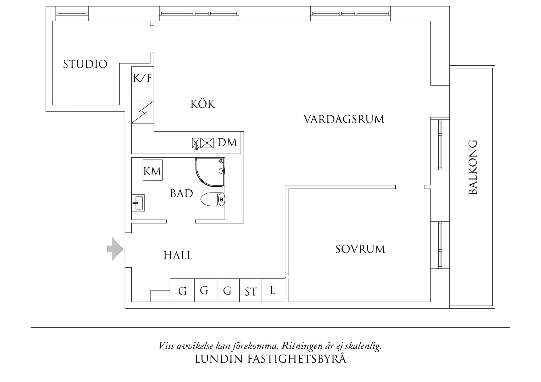Planritning 1 Långängen 5