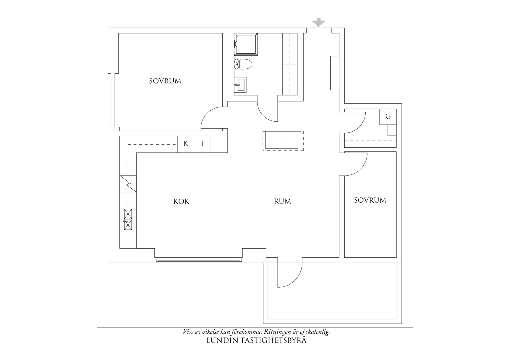 Planritning 1 Klippan 1E