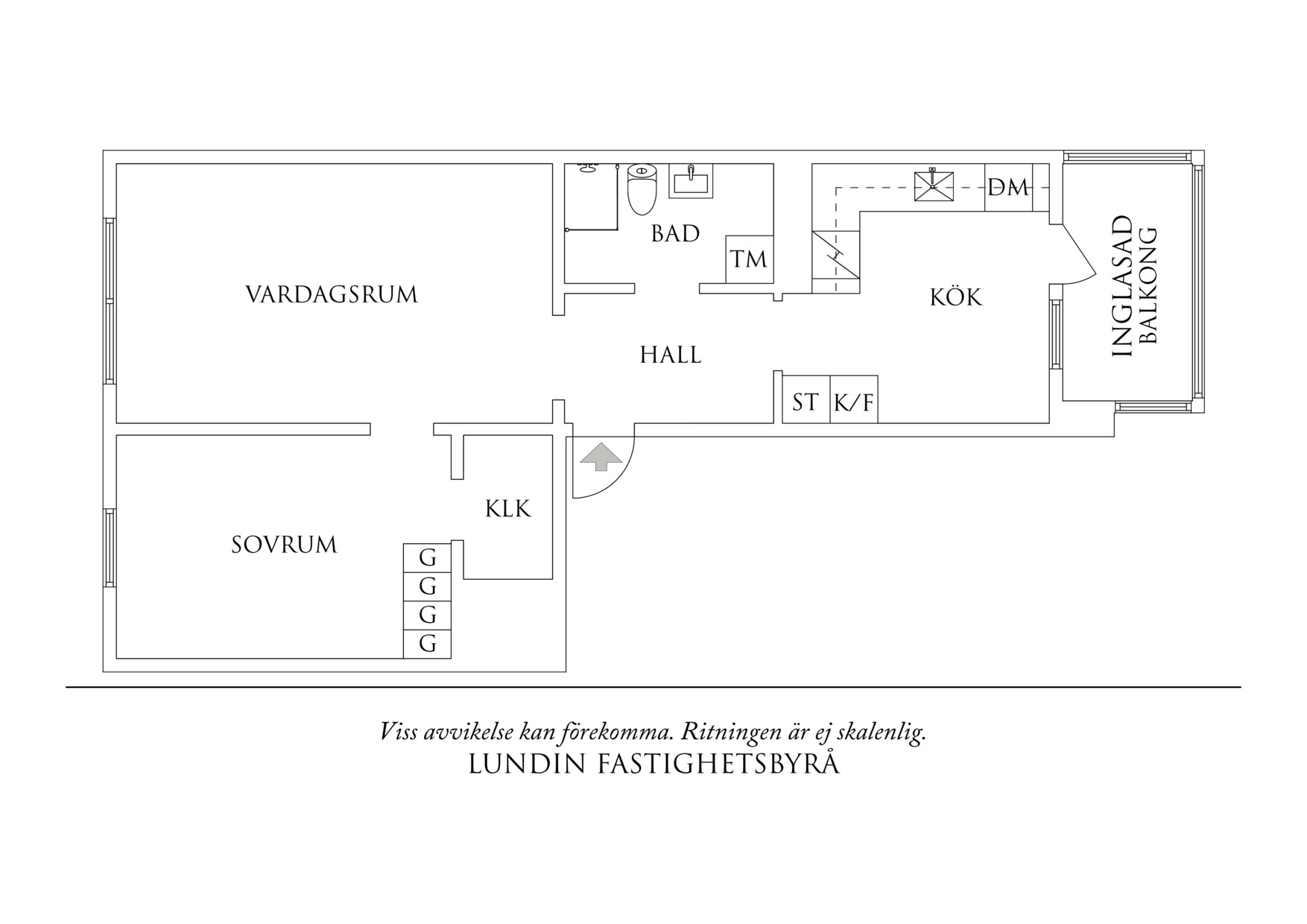 Planritning 1 Olivedalsgatan 5B