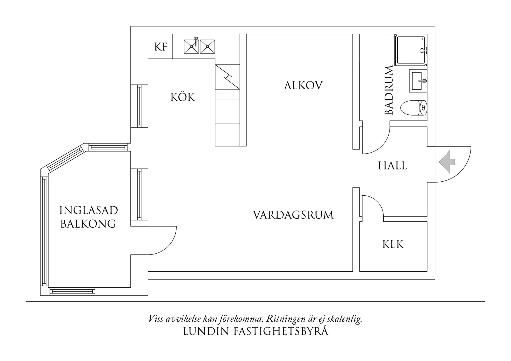 Planritning 1 Hallegatan 15