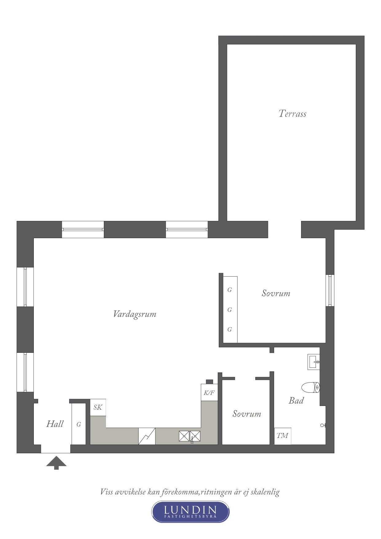 Planritning 1 Klippan 1H