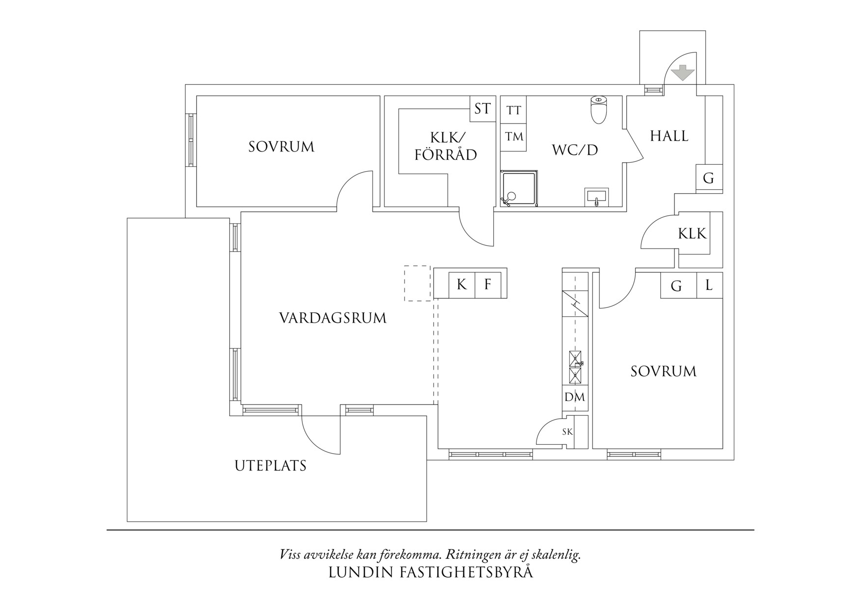 Planritning 1 Uggledalsvägen 85