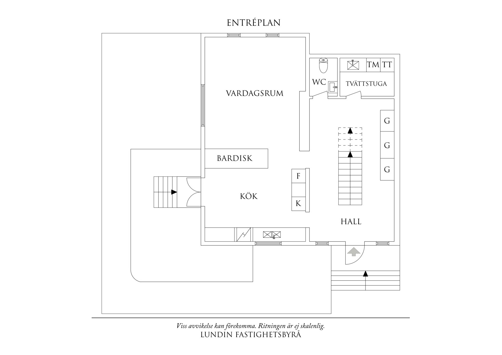 Planritning 1 Brödragatan 6 A