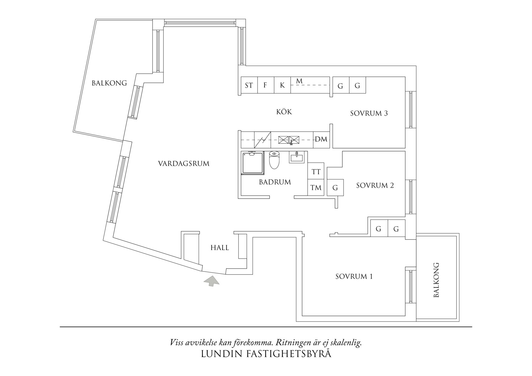 Planritning 1 Lilla Kärralundsgatan 15A