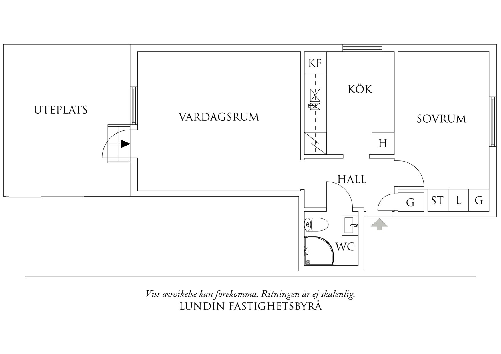 Planritning 1 Lilla Munkebäcksgatan 7A