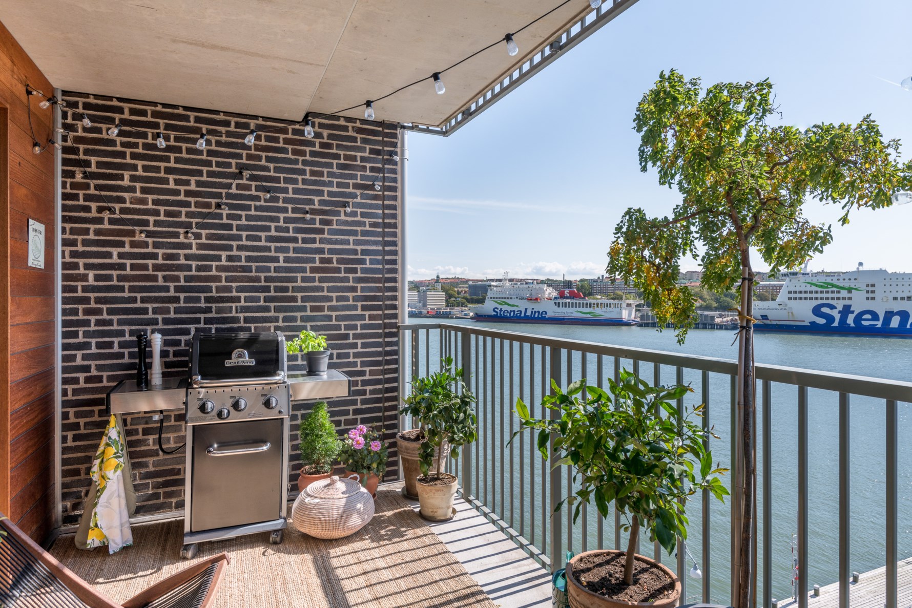 Perfekt att grilla i den öppna delen