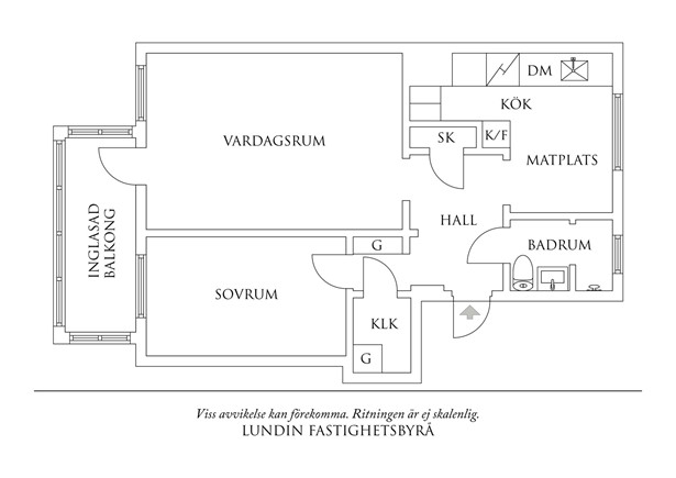 Planritning 1 Måns Bryntessonsgatan 17B