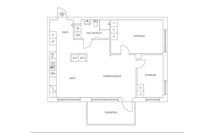 Planritning 1 Larssons Berg 2