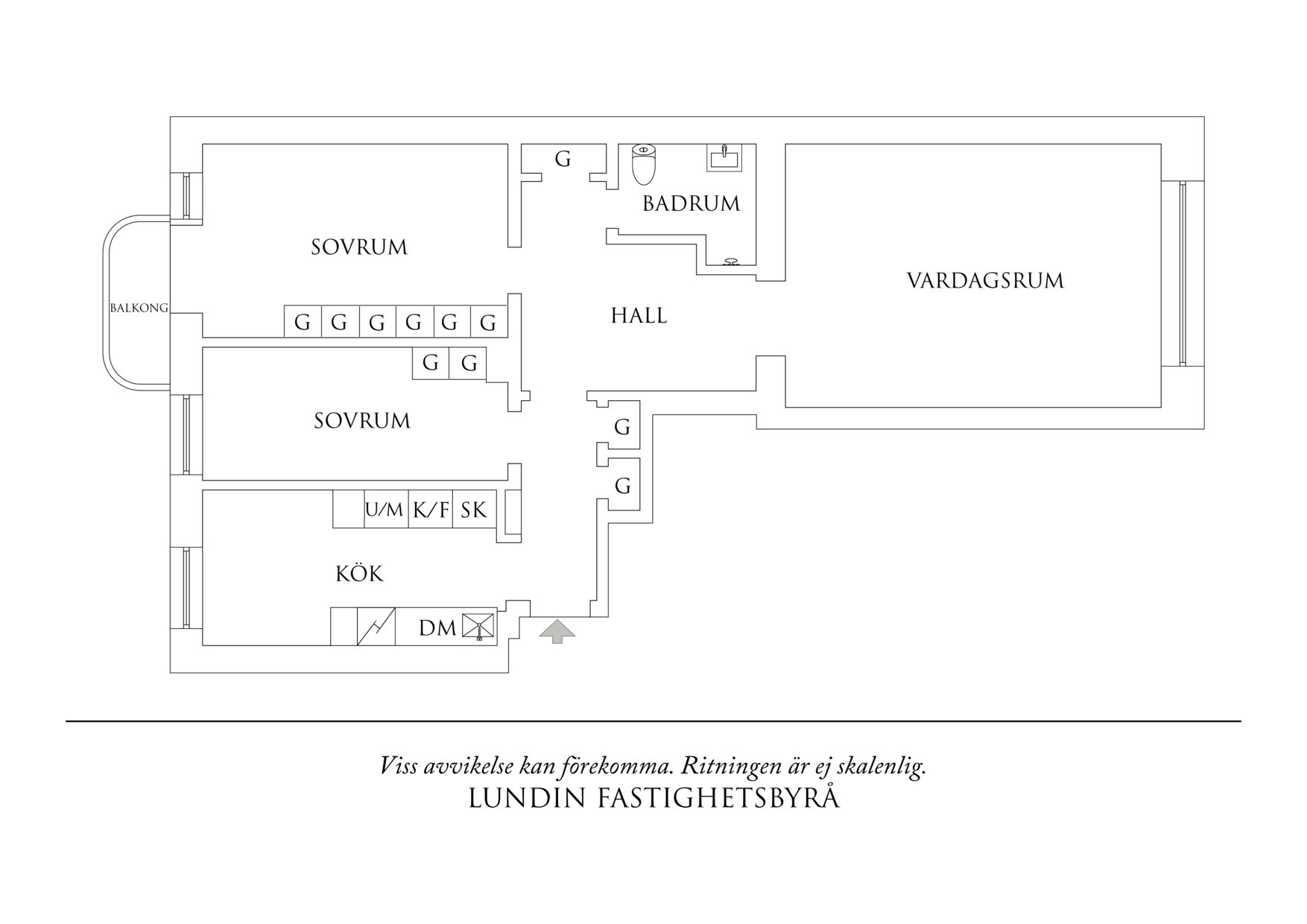 Planritning 1 Walleriusgatan 4