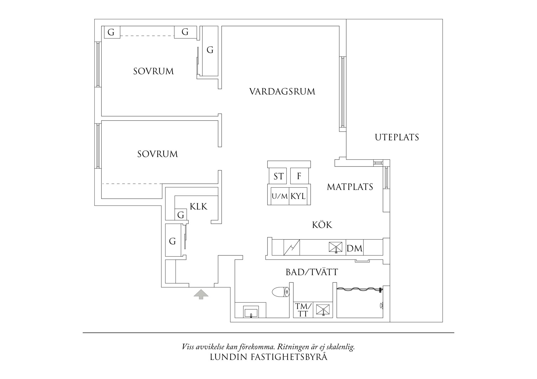 Planritning 1 Smörslottsgatan 59