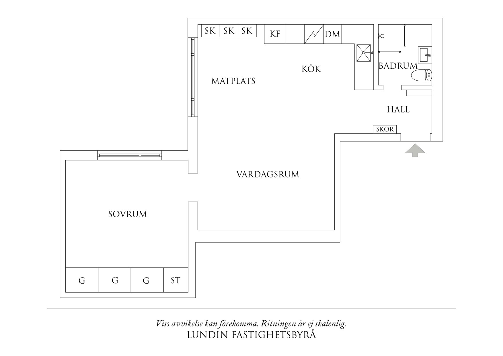 Planritning 1 Klamparegatan 9