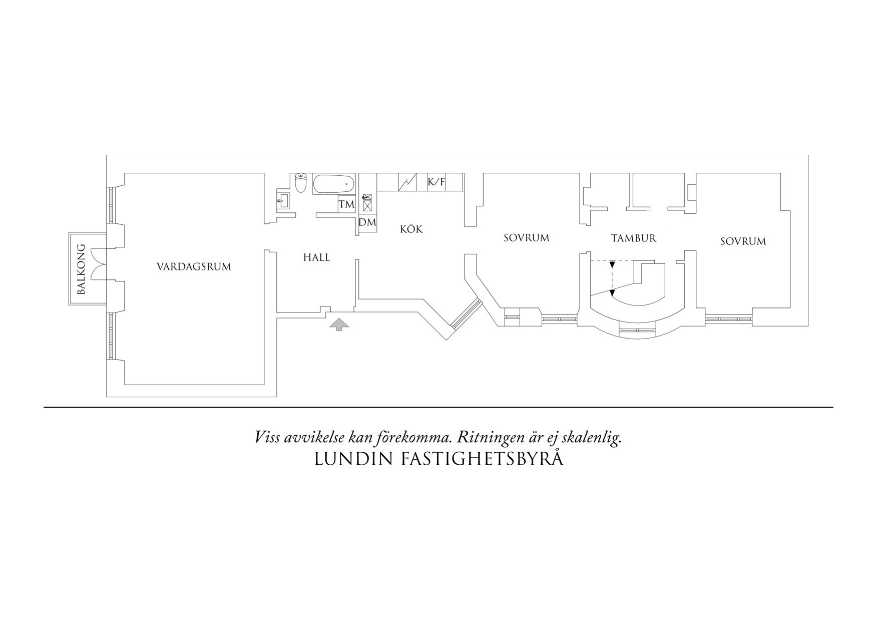 Planritning 1 Övre Husargatan 17
