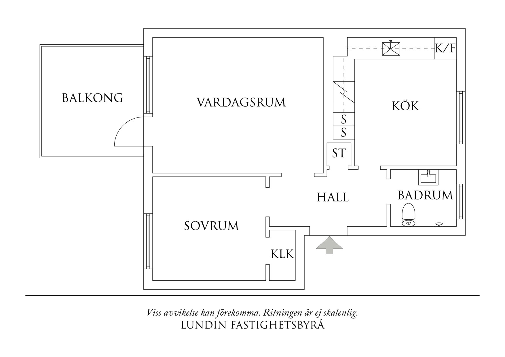 Planritning 1 Anna Lesselsgatan 2B