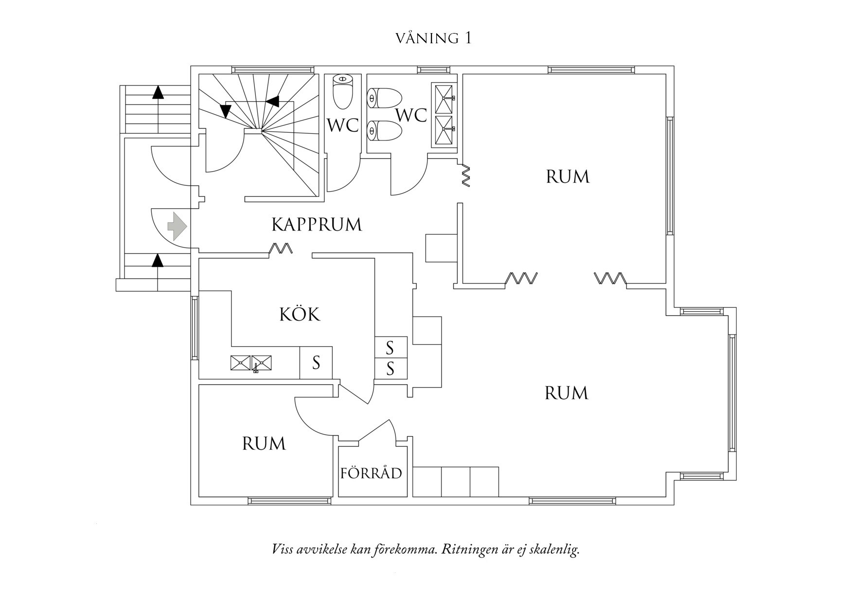Planritning 1 Förländegatan 3