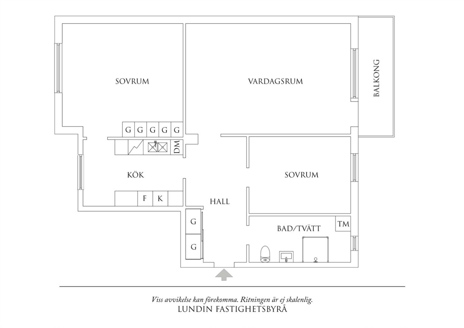 Planritning 1 Pinnharvsgatan 3E