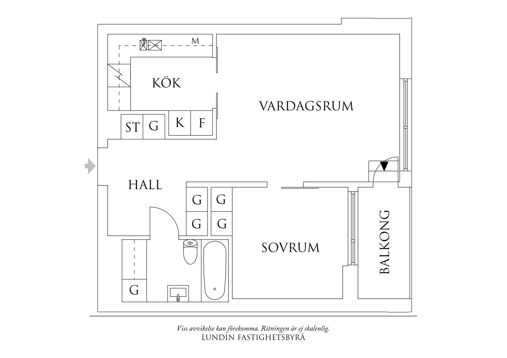 Planritning 1 Södra Vägen 17