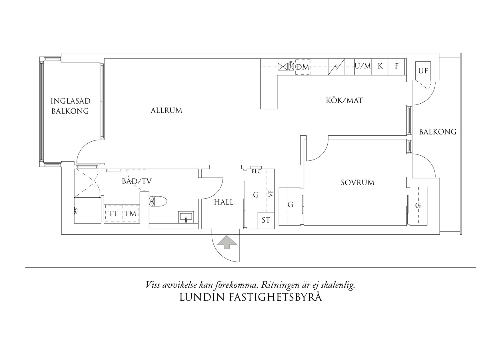 Planritning 1 Åke Falcks Gata 3
