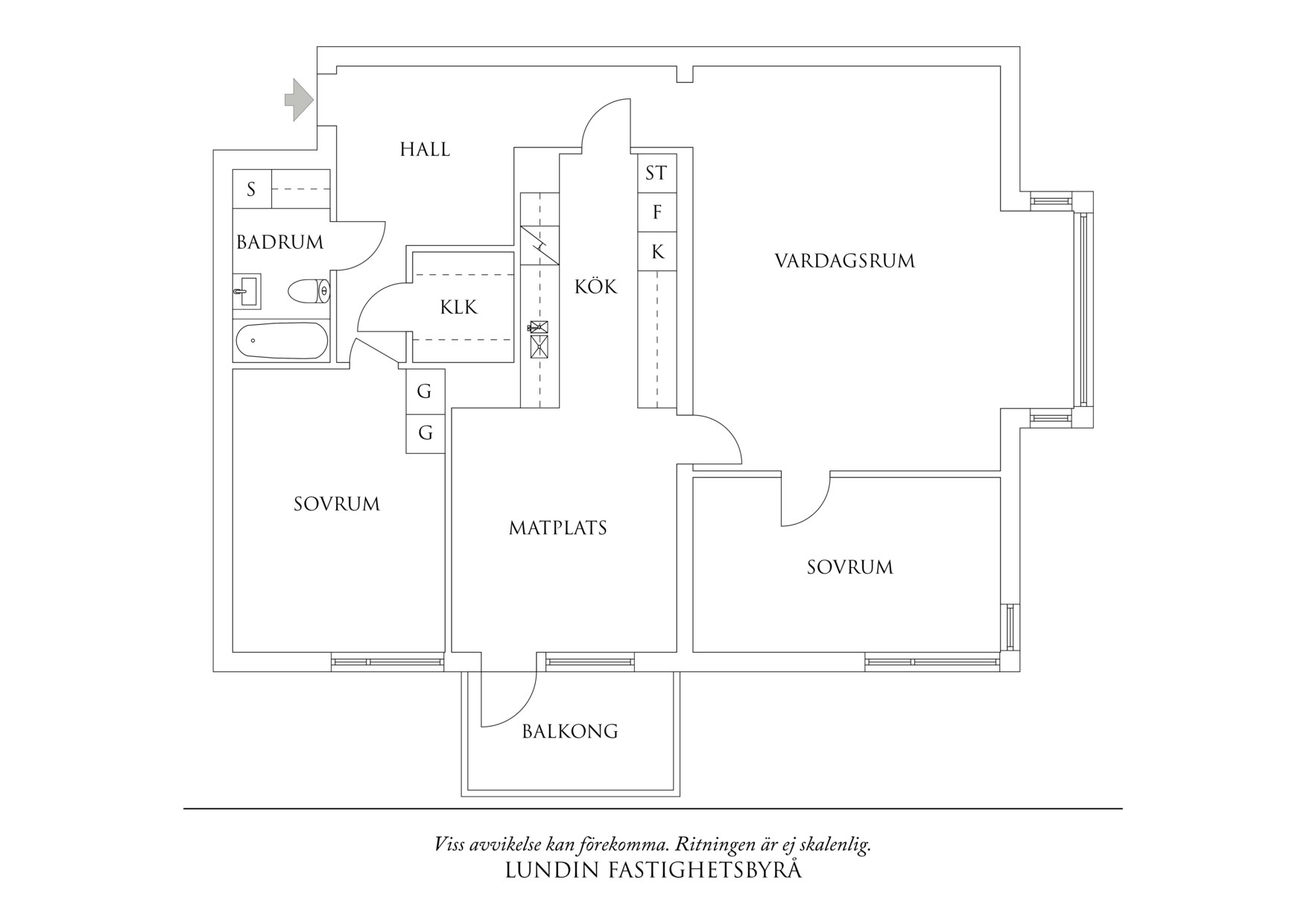Planritning 1 Södra vägen 17
