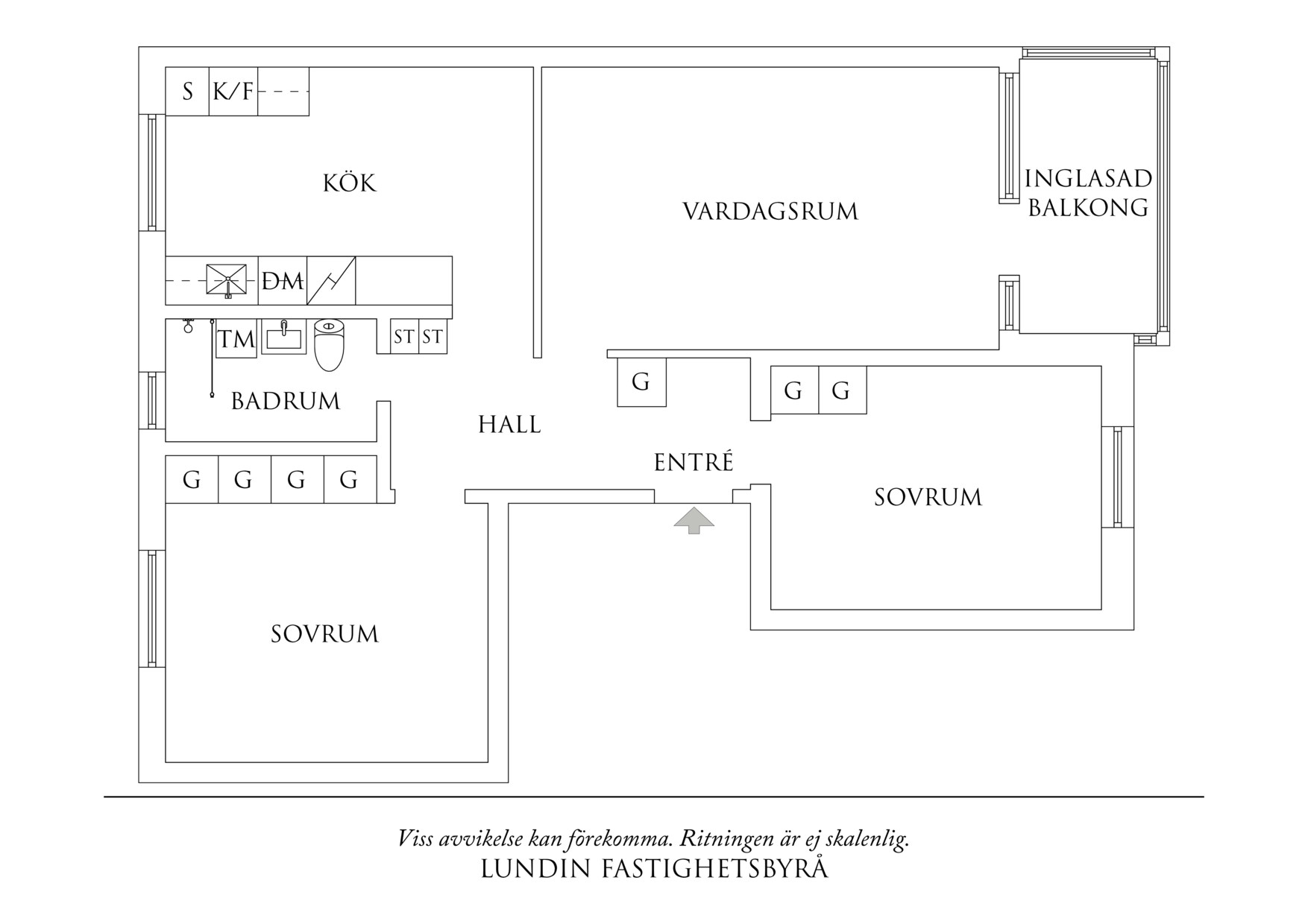 Planritning 1 Baazgatan 5C