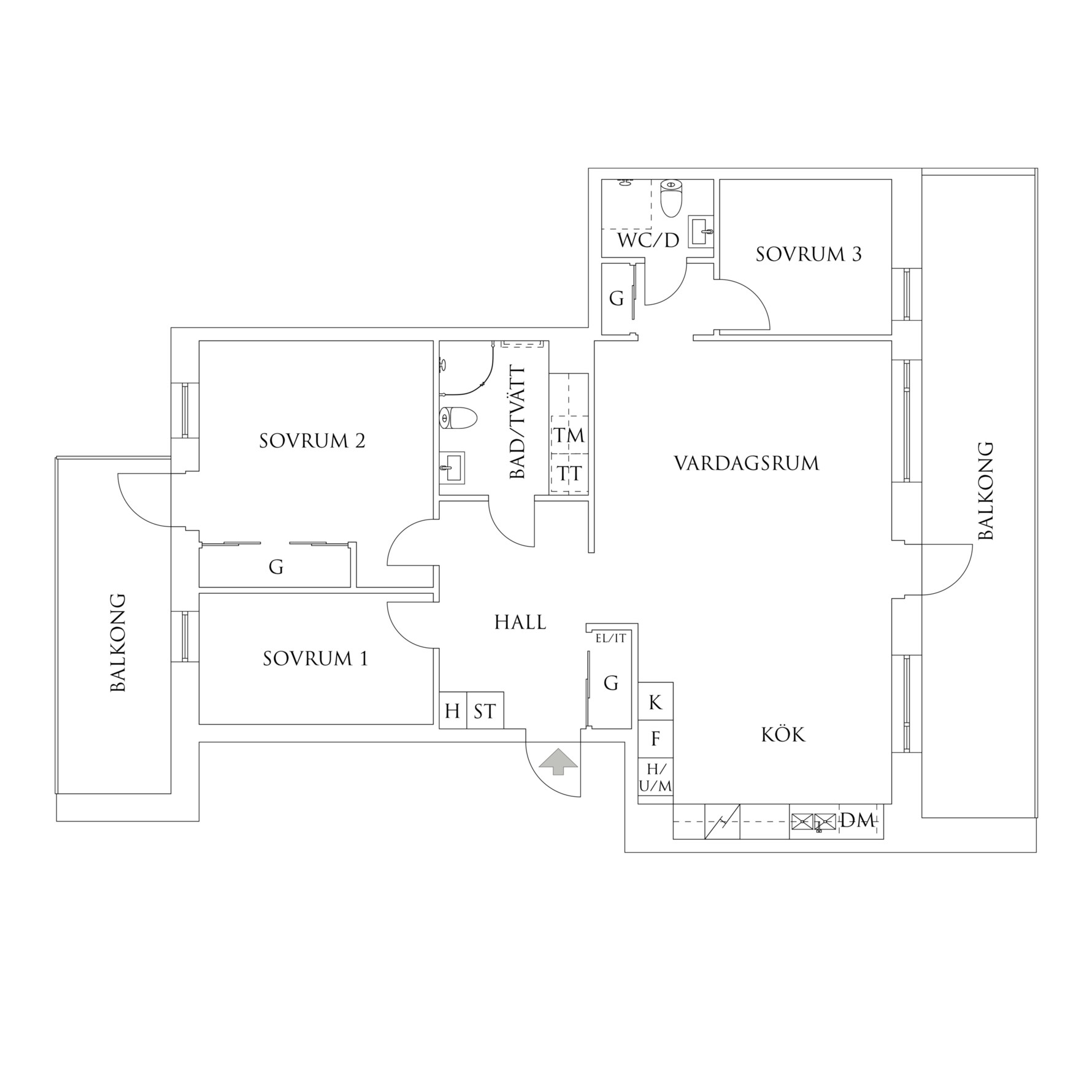 Planritning 1 Ostindiefararen 13