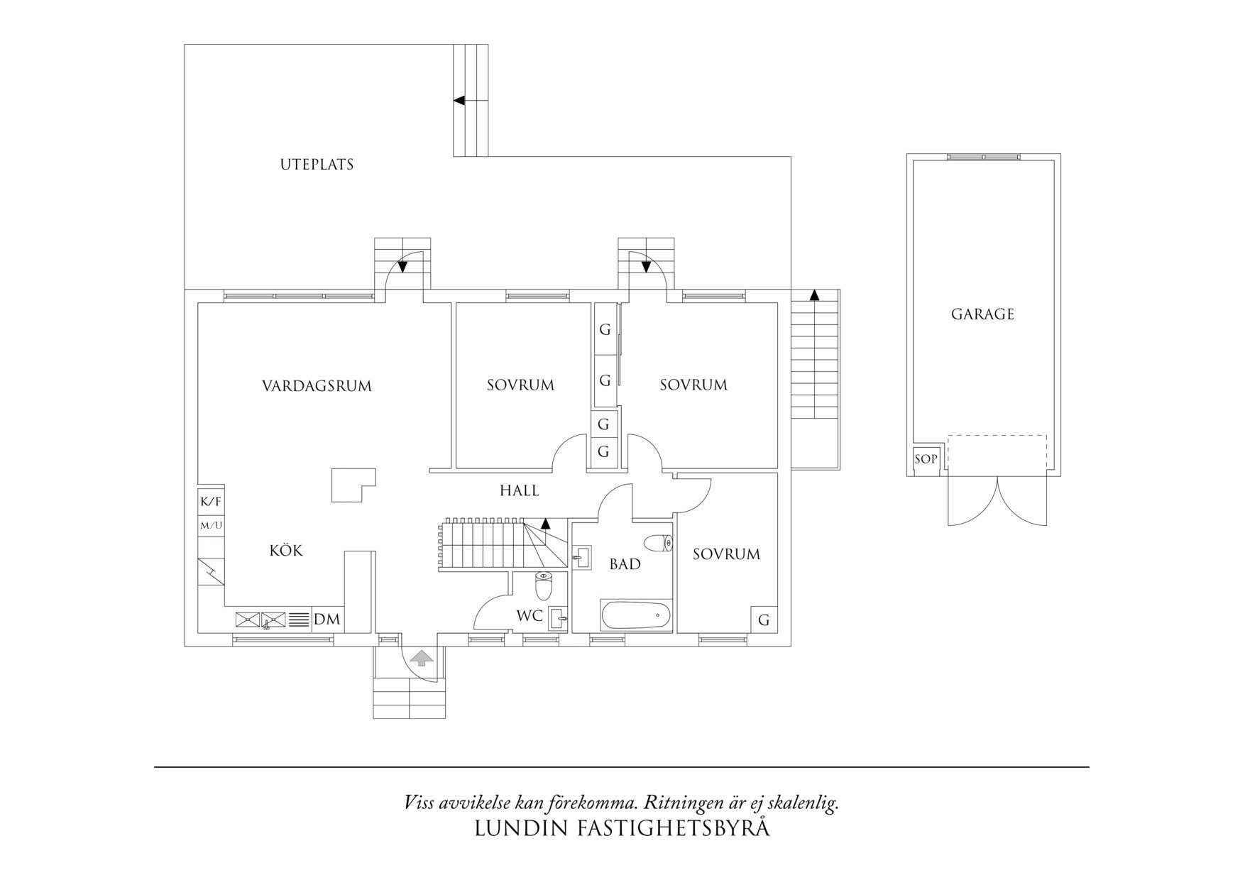Planritning 1 Södra Forsåkersgatan 68A