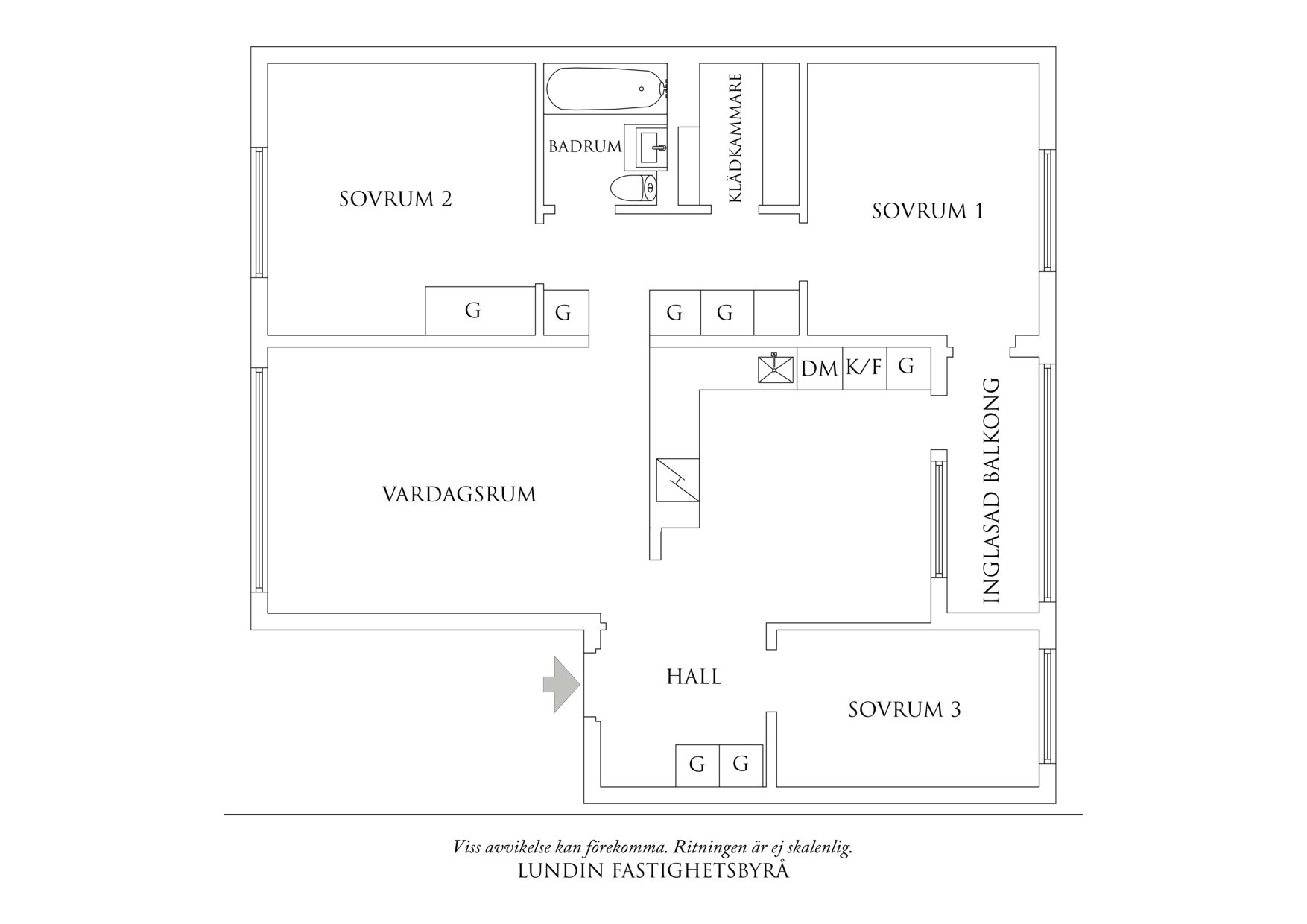 Planritning 1 Doktor Forselius Gata 34