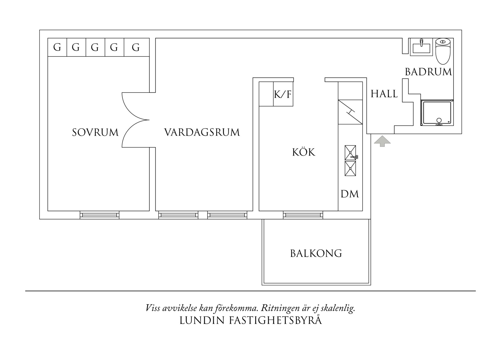 Planritning 1 Storgatan 27B