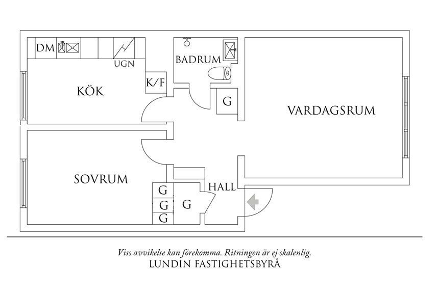 Planritning 1 Sanatoriegatan 4B