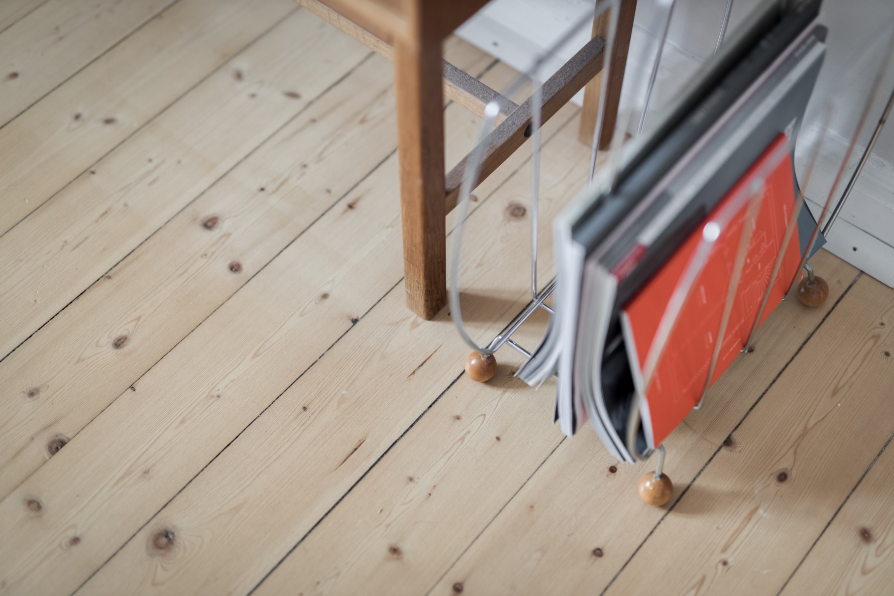 Vackert brädgolv i original