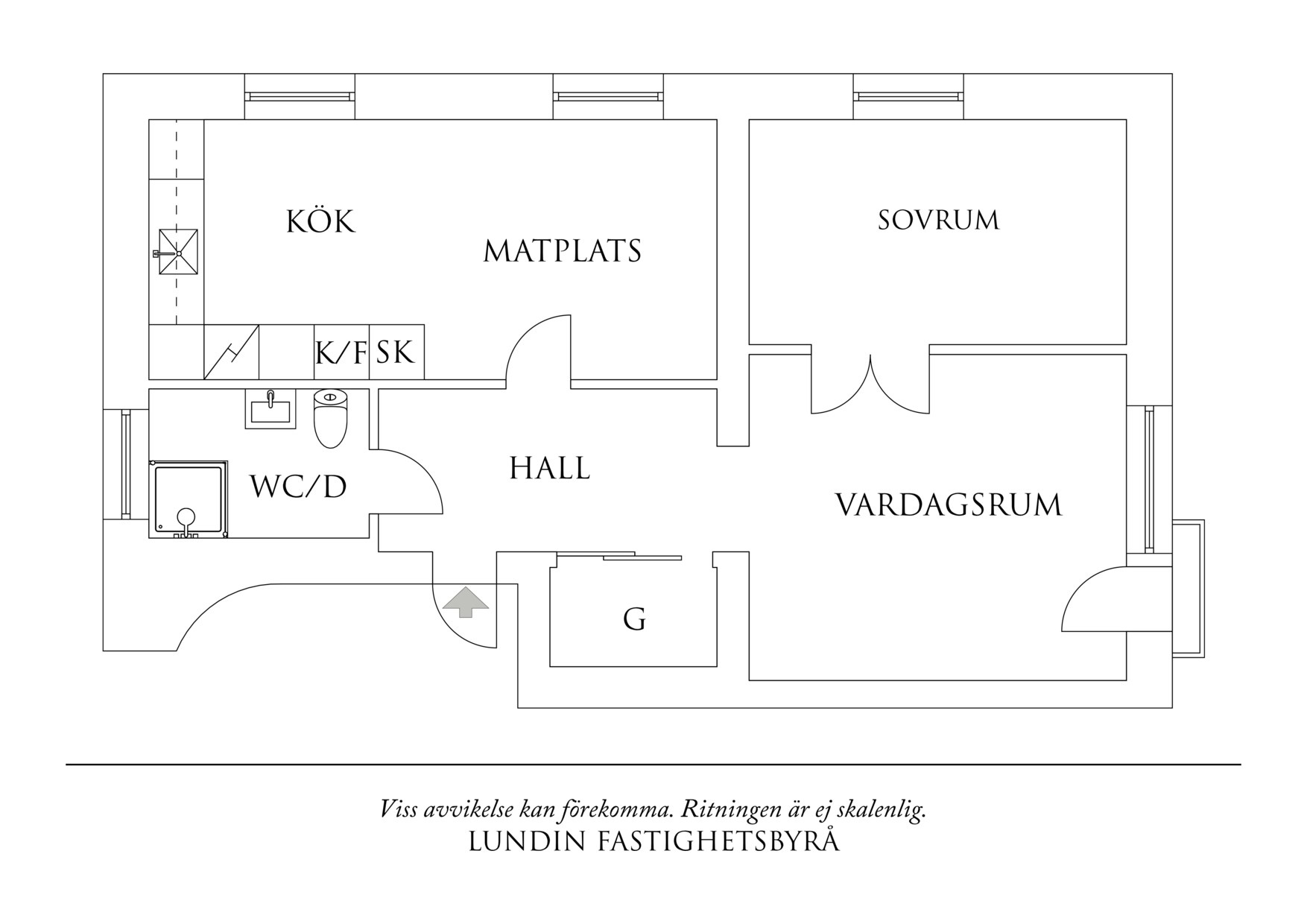 Planritning 1 Anders Zornsgatan 21B