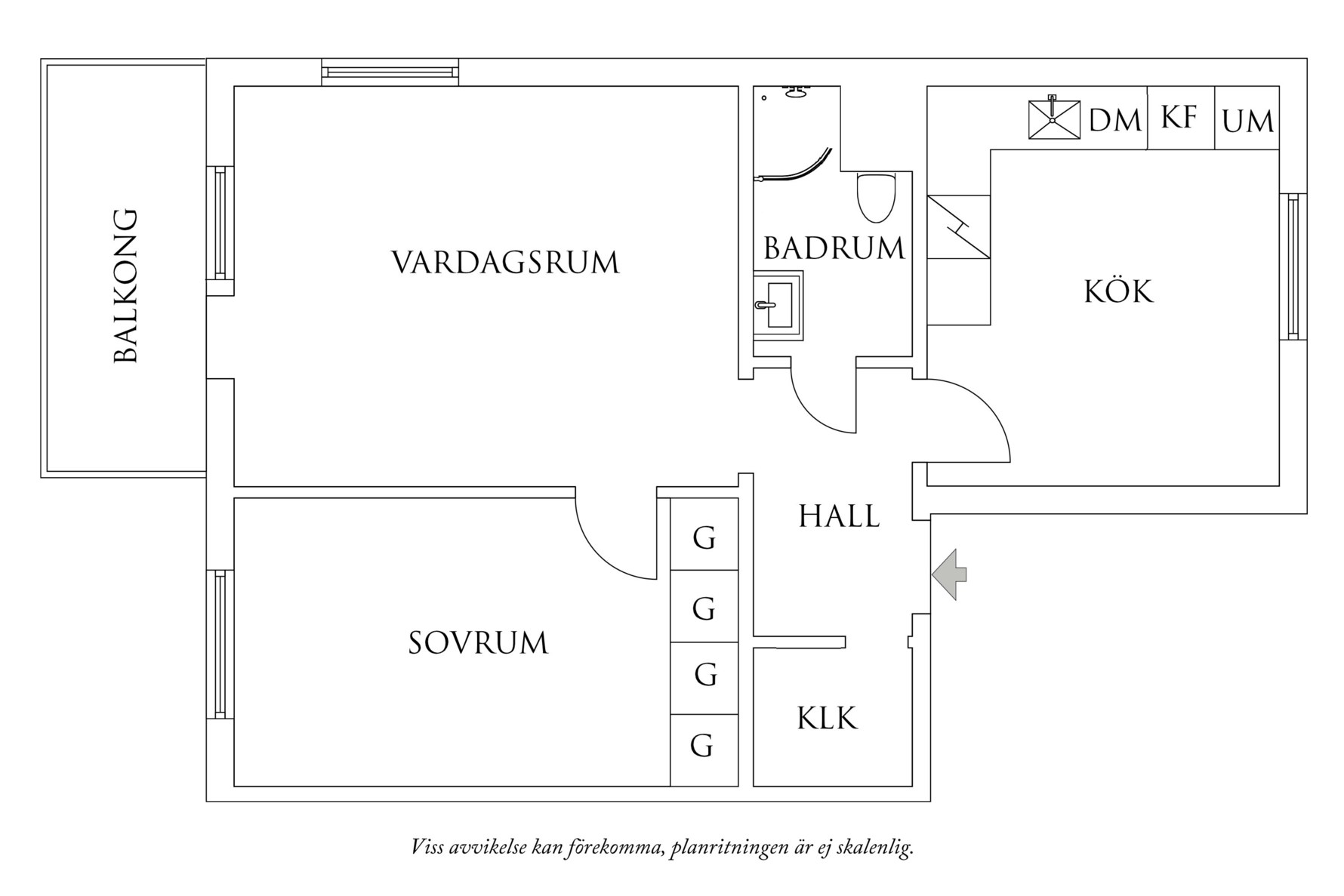 Planritning 1 Stenströmsgatan 7A