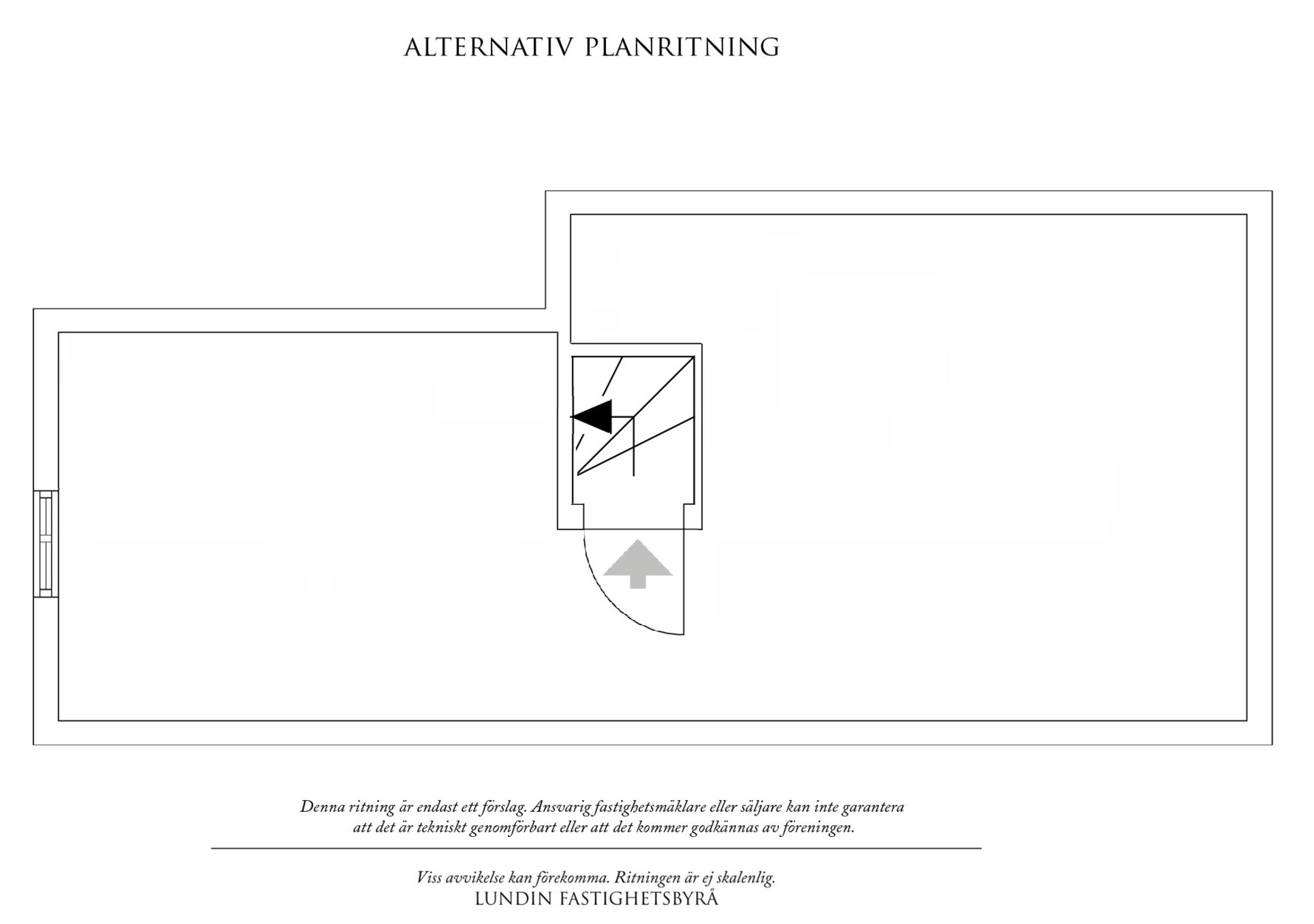 Alternativ planlösning med vind