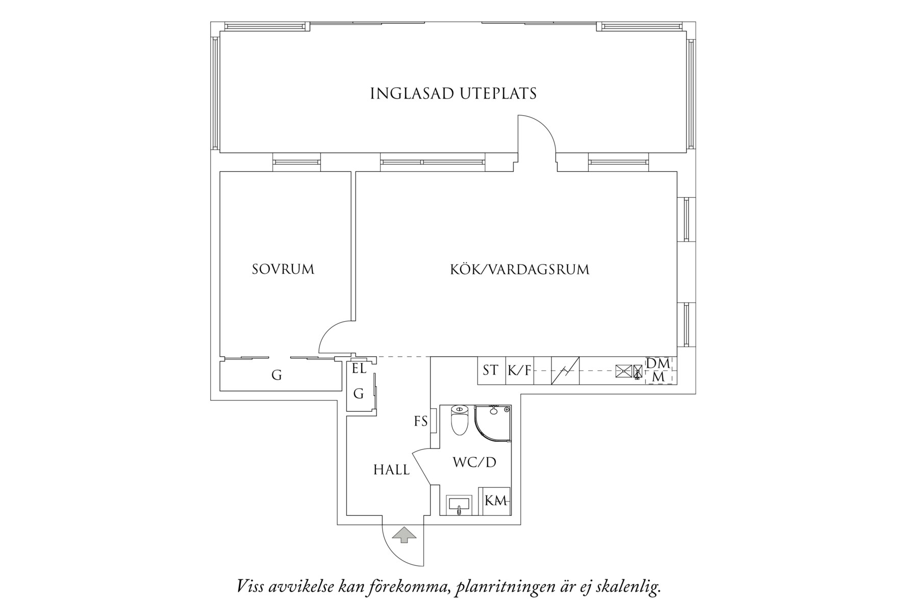 Planritning 1 Valthornsgatan 6