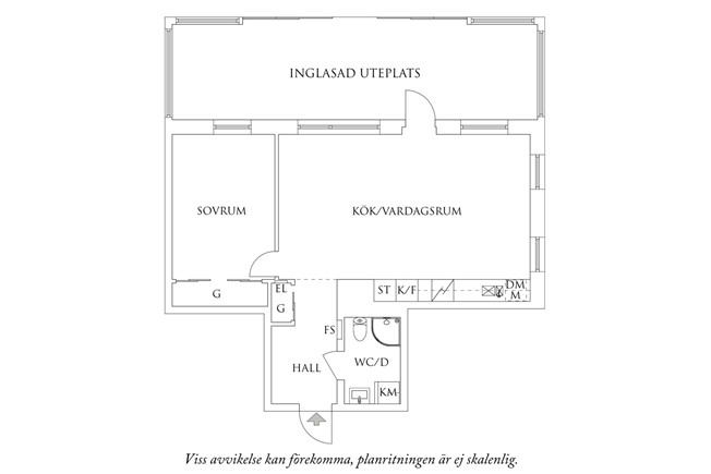 Planritning 1 Valthornsgatan 6