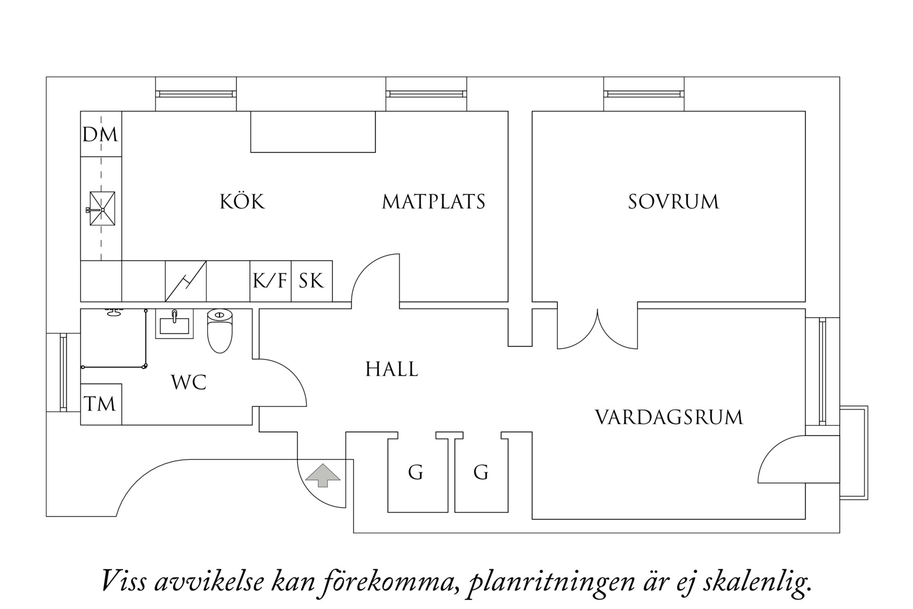Planritning 1 Anders Zornsgatan 21B
